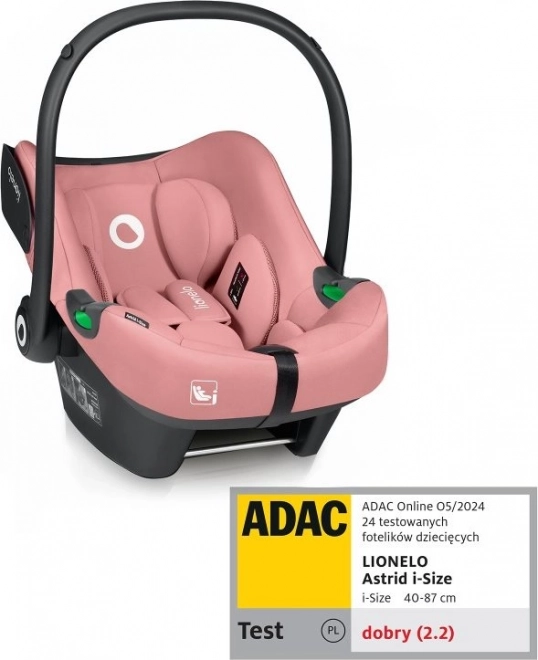 Detská autosedačka LIONELO Astrid i-Size ružová