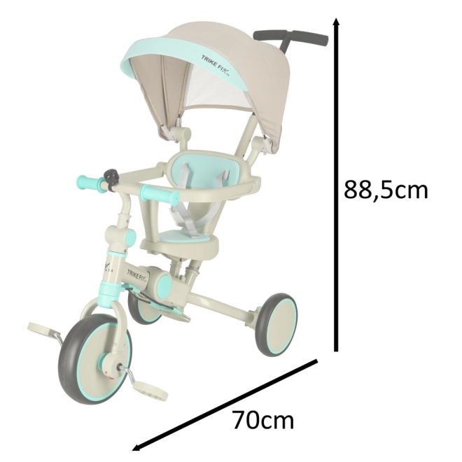 Detská trojkolka TRIKE FIX s opierkou - žlto-čierna