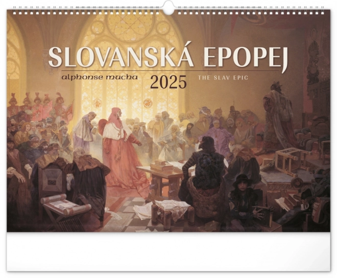 Nástenný kalendár Slovanská epopej – Alfons Mucha 2025