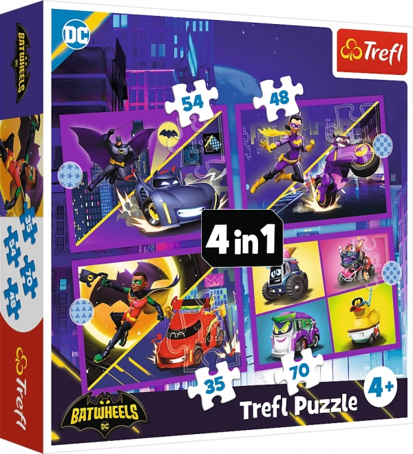 Trefl puzzle Batwheels: zoznámte sa 4v1