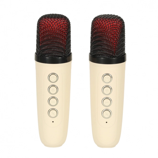 Karaoke Bluetooth reproduktor krémový
