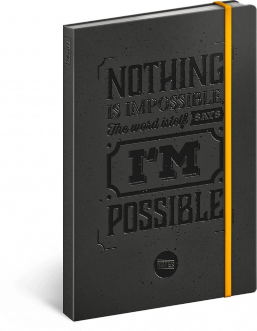 Motivačný notes s linkami Notique, 13 x 21 cm