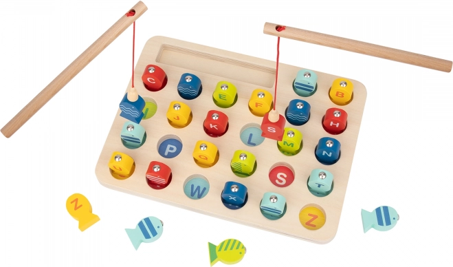 Drevená rybárska hra Učenie písmen Tooky Toy