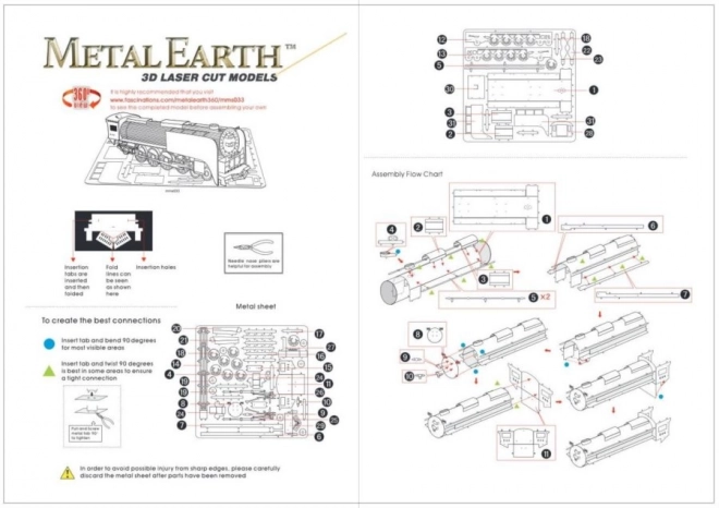 Metal Earth 3D puzzle Parná lokomotíva