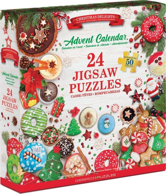 Puzzle adventný kalendár: Vianočné dobroty