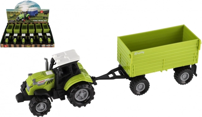 Plastový traktor s valníkom 26 cm so svetlom a zvukom