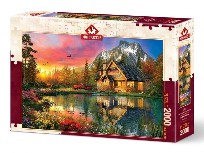 Puzzle štyri ročné obdobia v jednom okamihu 2000 dielikov