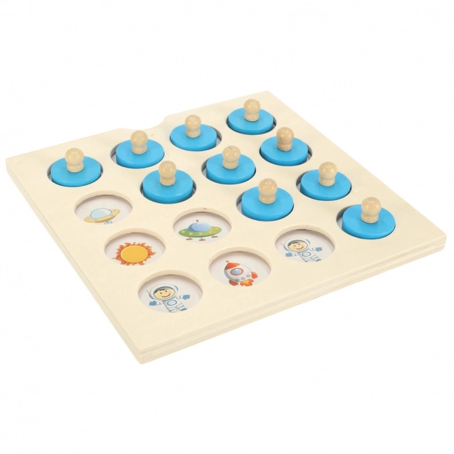 Drevené puzzle Montessori Memory