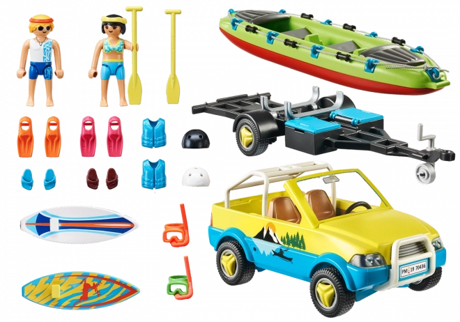 Playmobil Family Fun Plážové auto s prívesom na loď