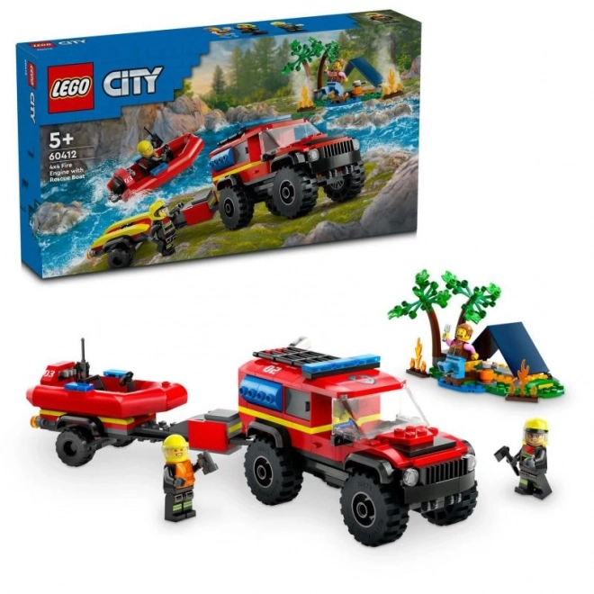 Lego City Hasičský Voz 4x4 A Záchranný Čln