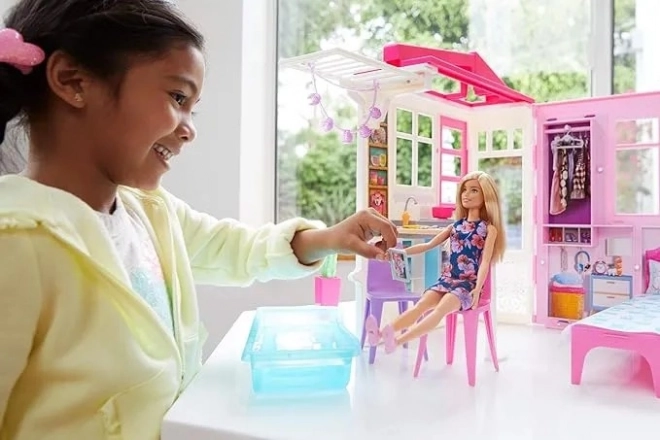 Barbie Domček s Doplnkami a Bábikou