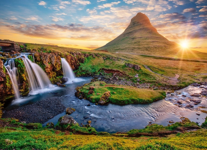 Bluebird Puzzle Vodopád Kirkjufellsfoss, Island 2000 dielikov