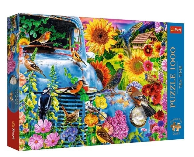 Puzzle 1000 dielikov Premium Plus Quality Vidiecka idylka: Spievajúce vtáky