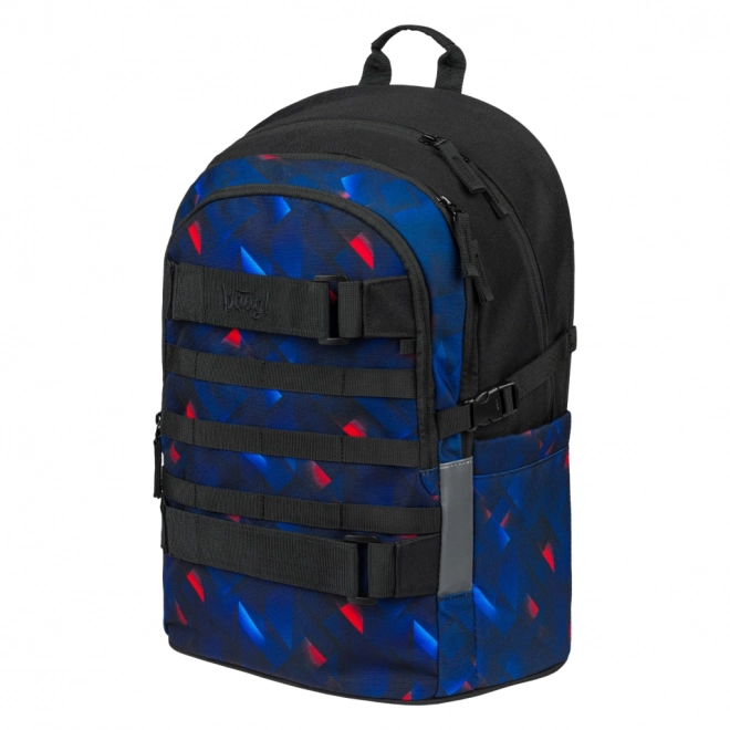 BAAGL set ruksak, peračník a športová taška Skate Indigo