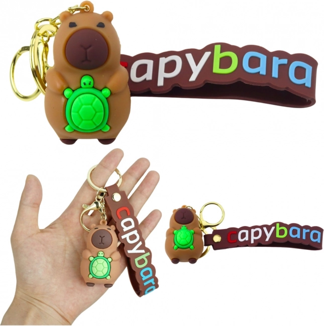 Prívesok Kapybara s korytnačkou