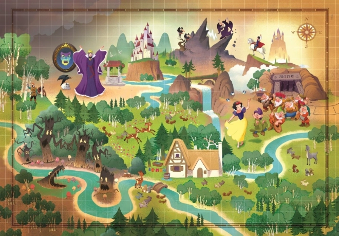 Puzzle Story Maps Kráľovná Snehulienka 1000 kusov