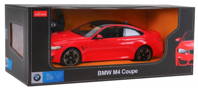 Biele BMW M4 kupé z diaľkovým ovládaním 1:14 – Červené