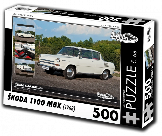 RETRO-AUTA puzzle Škoda 1100 MBX 1968 500 dielikov