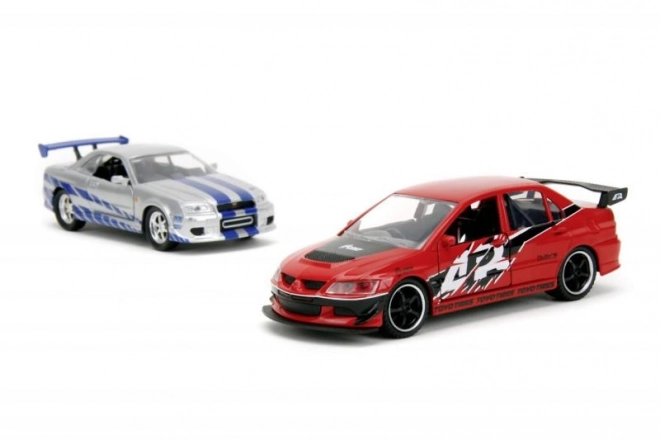 Rýchlo a zbesilo Twin Pack 2006 Mitsubishi Lancer Evo IX a Brianov 2002 Nissan Skyline GTR R34