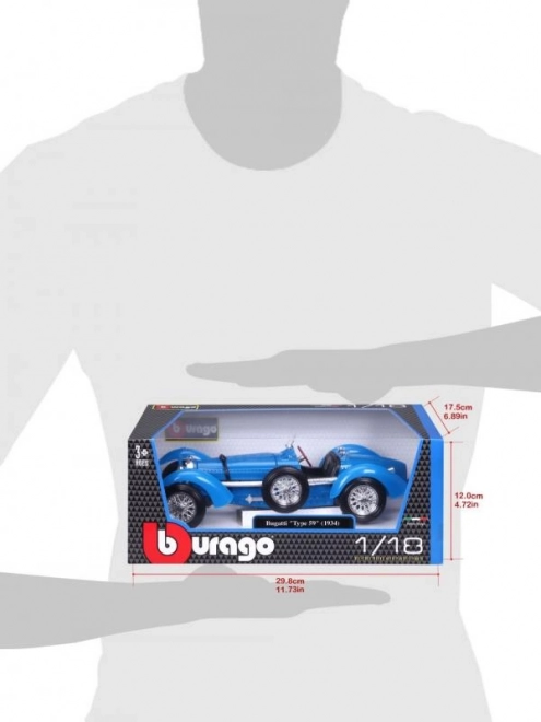 Bburago 1:18 Bugatti Type 59 Modrá