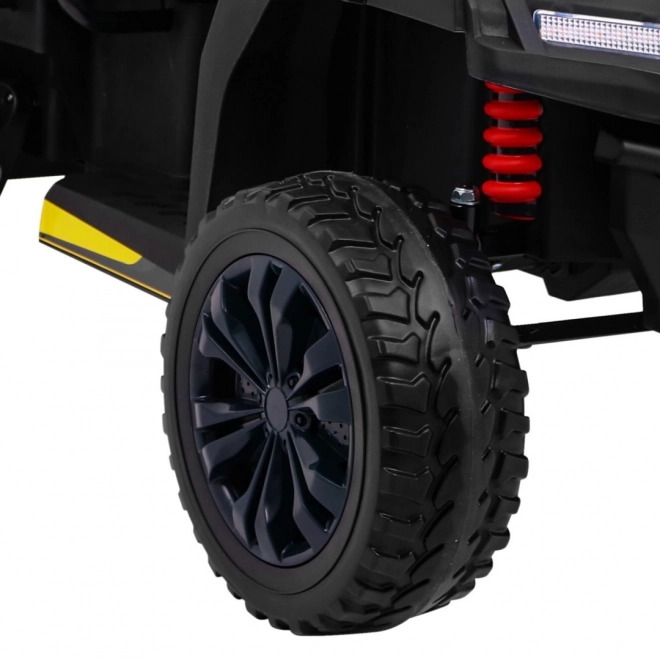 Auto Farmár Kamión pro 2 deti Čierny + pohon 4x4 + Diaľkové Ovládanie + Vyklápač + Audio LED