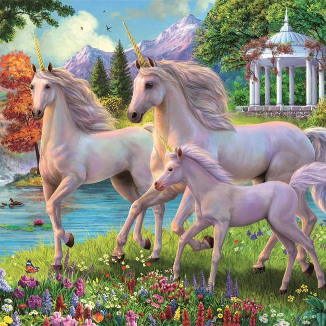 Puzzle Jednorožci pri vodopáde 180 dielikov