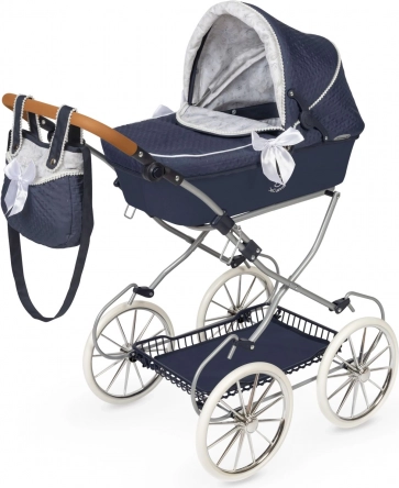 DeCuevas skladací kočík pre bábiky Vintage 2025 s taškou, výška rukoväti 81 cm