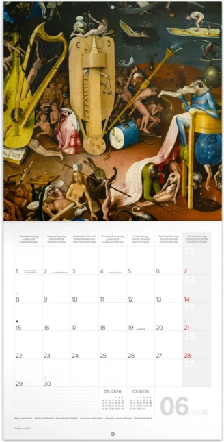 Poznámkový kalendár Hieronymus Bosch 2026