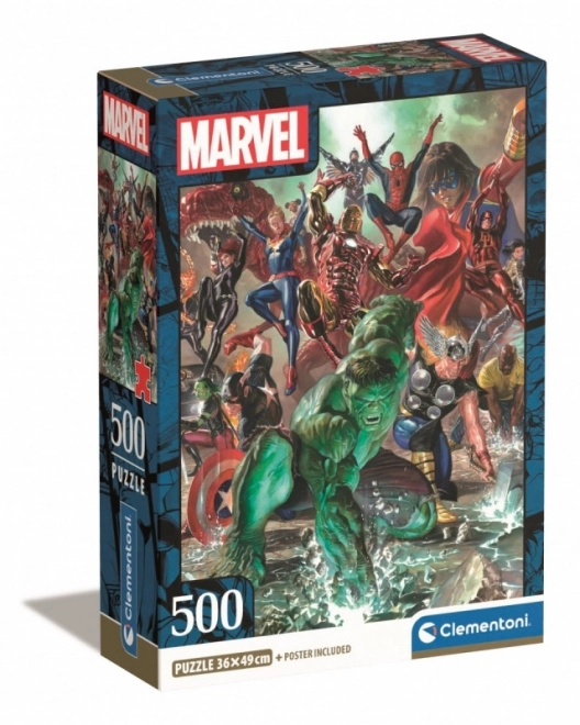 Clementoni: Puzzle 500 dielikov Kompaktné Avengers