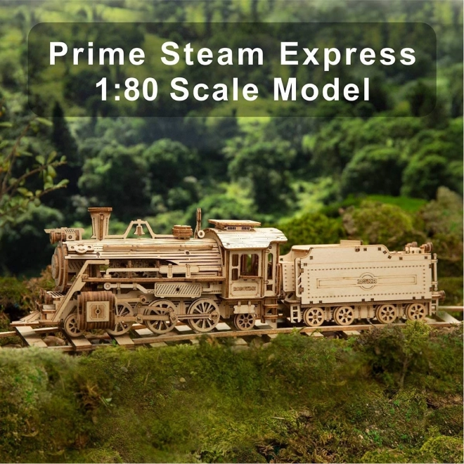 Lokomotíva - Parný expres - 3D drevené puzzle