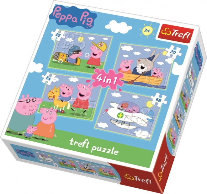 Puzzle Prasiatko Peppa 4v1