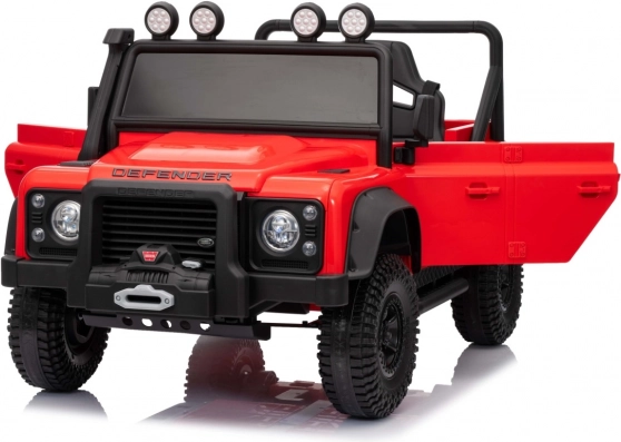 Detské elektrické autíčko LAND ROVER Defender 110 SVX Concept – Červená