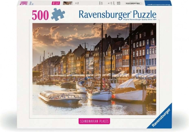 Ravensburger puzzle západ slnka v Kodani 500 dielikov