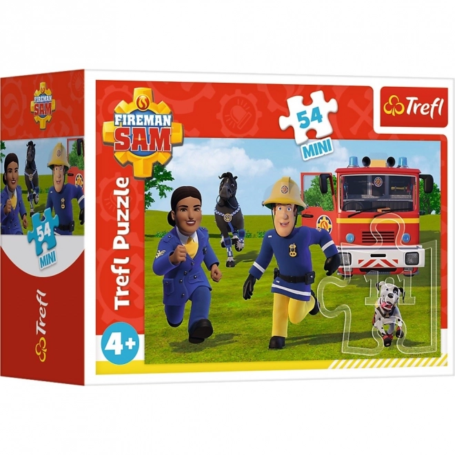 Mini puzzle 54 dielikov - Požiarnik Sam v pohotovosti