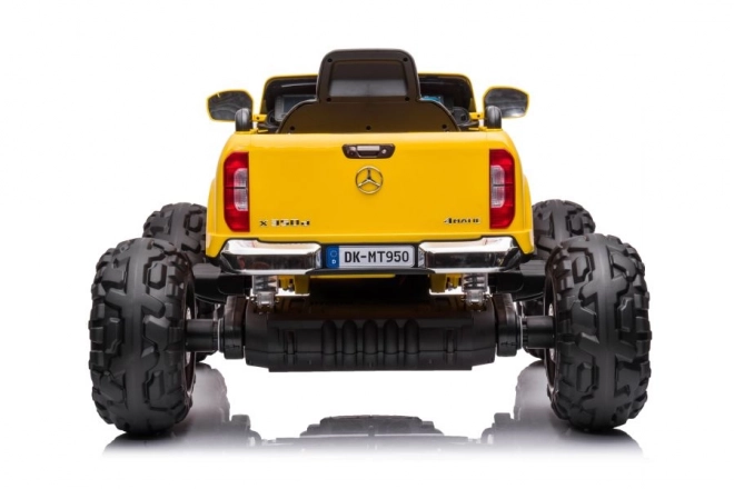 Elektrické auto Mercedes 4x4 zlaté-žlté lakované