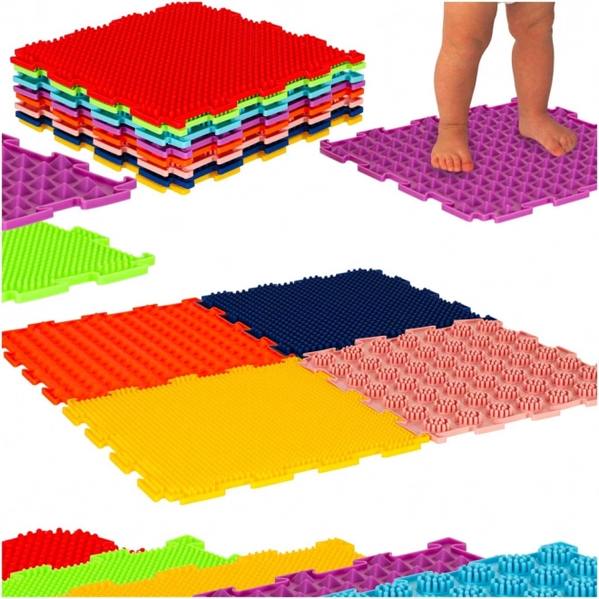 Ortopedická senzorická puzzle podložka pre masáž nôh