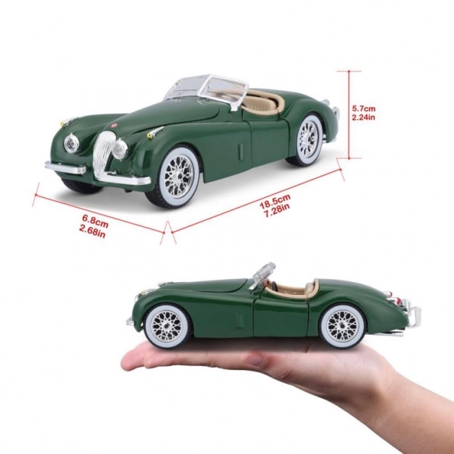 Bburago 1:24 Jaguar XK 120 Roadster (1951) zelený 18-22018