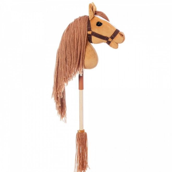 Drevený kôň na tyči Hobby Horse HOPPIHORSE Gaštanová hnedá