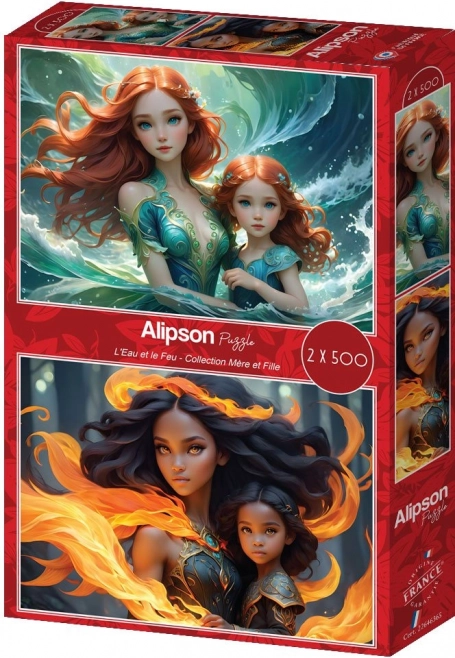 ALIPSON Puzzle Matka a Dcéra: Voda a Oheň 2x500 dielikov