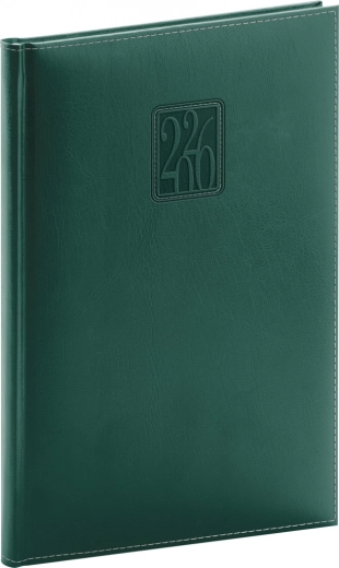 Týždenný diár Panama 2026 zelený 15 x 21 cm