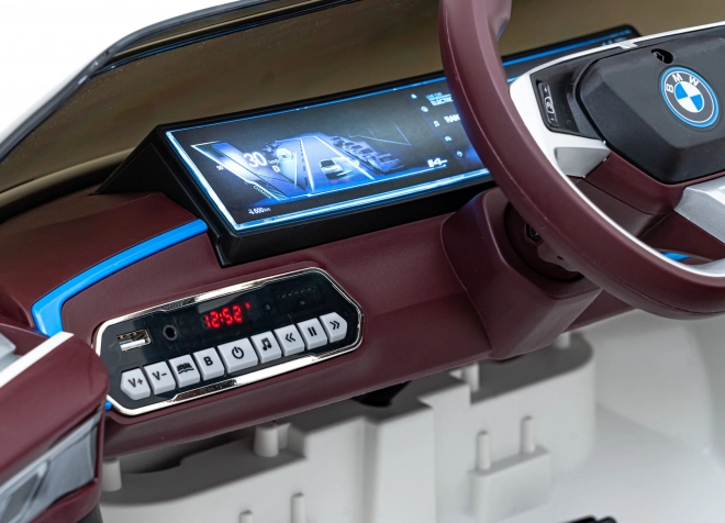 Auto BMW i4 na akumulátor pre deti biele – Biele