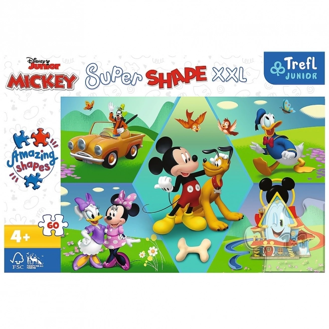 Trefl Puzzle Super Tvar XXL Mickey Mouse Zábava s 60 Dielikmi