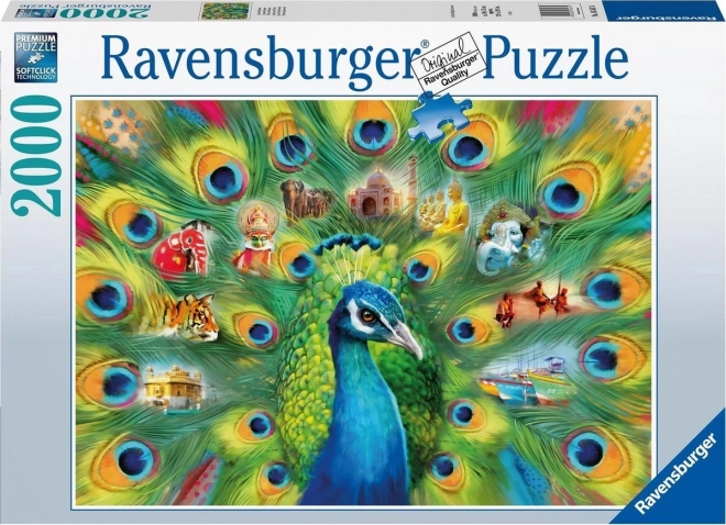 Puzzle Země pávov 2000 dielikov