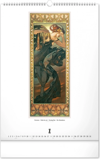 Nástenný kalendár Alfons Mucha 2026
