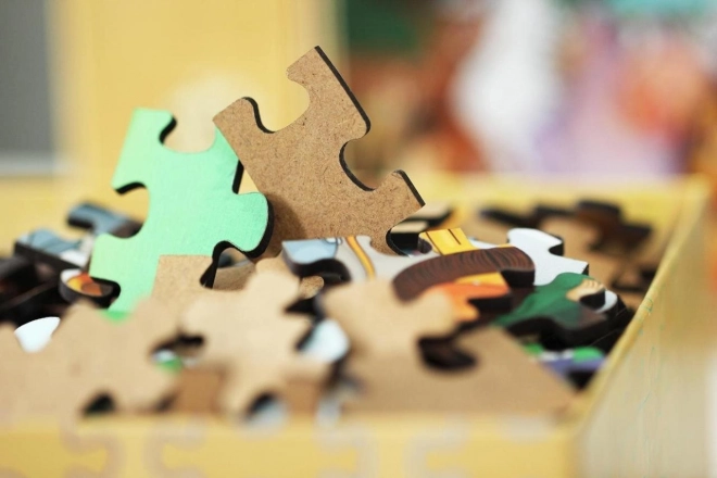 Drevené puzzle roztomilé tučniaky 25 dielikov
