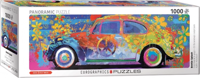 Panoramatické puzzle farebný Volkswagen chrobák 1000 dielikov