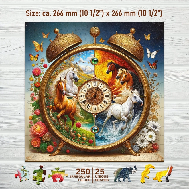 Drevené puzzle Kôňské hodiny 250 dielikov