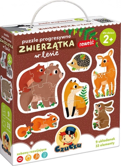 CzuCzu: Puzzle postupné zvieratká v lese 2+