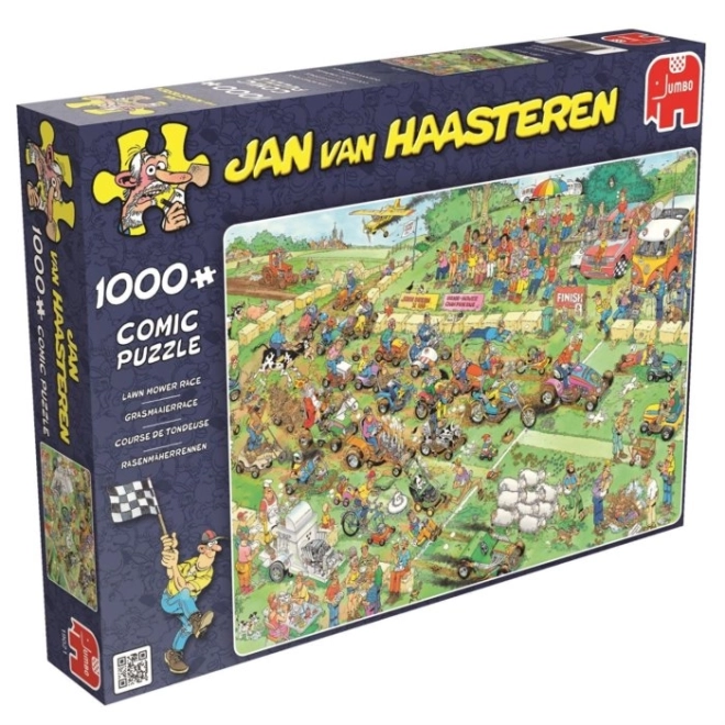 Puzzle JUMBO Závod sekačiek na trávu 1000 dielikov