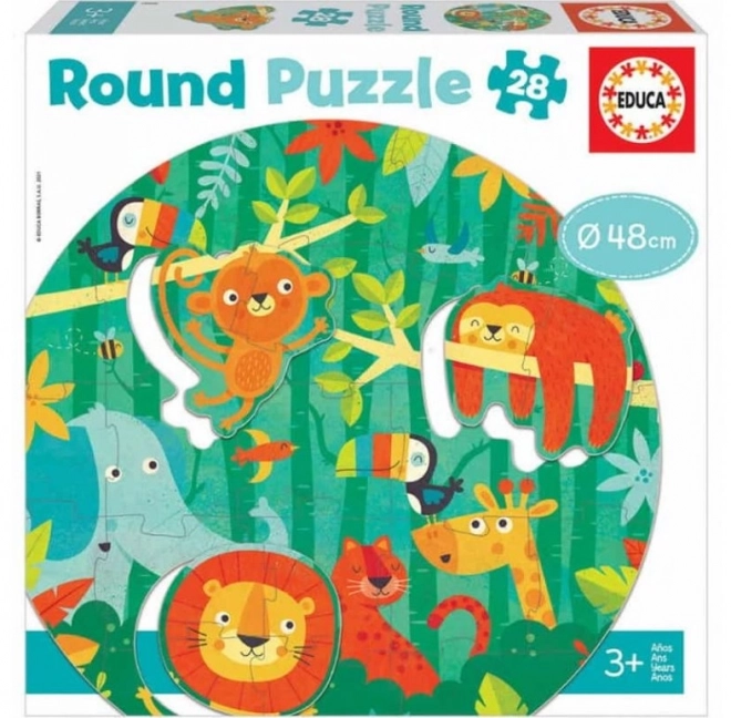 Educa Kruhove Puzzle Džungľa 28 Dielikov